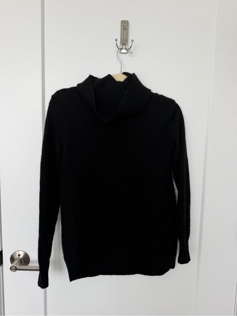Bloomingdale's Black Cowl Neck Women's Sweater